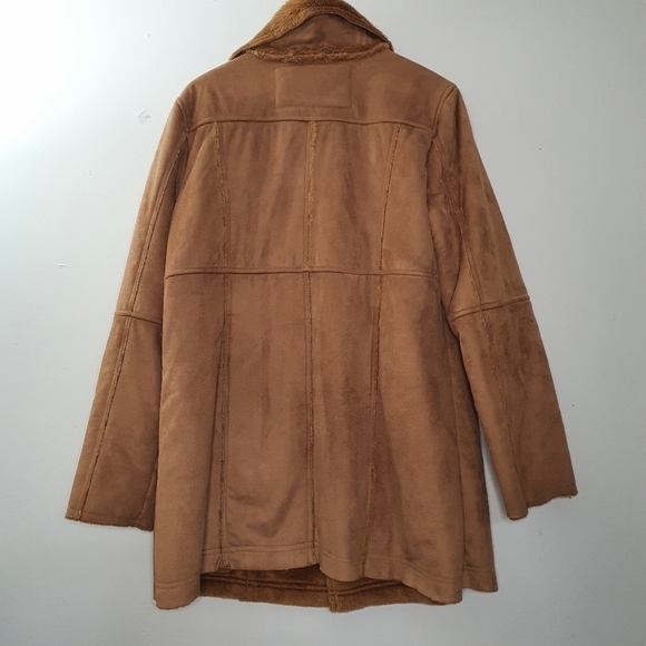 River Island Faux Sherling Suede Jacket Size L - Picture 3 of 10